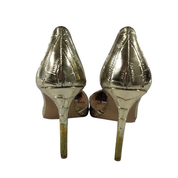 INC! SOLID VEGAN LEATHER, CROCODILE IMPRINT CUTAWAY SIDE HEELS, PUMPS! SZ 10M - Picture 8 of 12